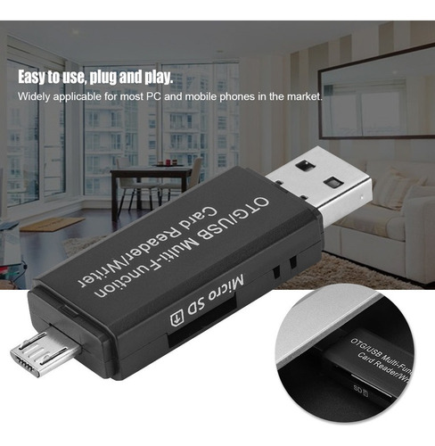 Gravador De Leitor De Cartão Multifuncional Otg Usb Para Mic