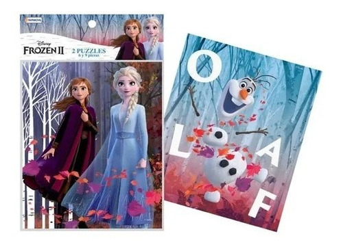 2 Rompecabezas Frozen 2 Puzzle 6 Y 9 Piezas Licencia Orig
