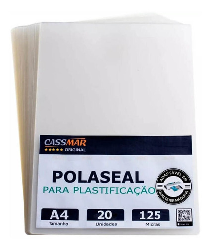 Imagem 2 de 5 de Polaseal Plástico Para Plastificação A4 220x307x0,05mm 20un