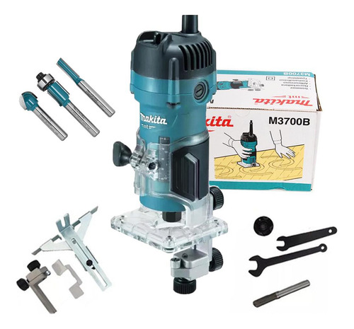 Tupia Manual 6mm 530 Watts M3700b Makita + Acessórios 110v