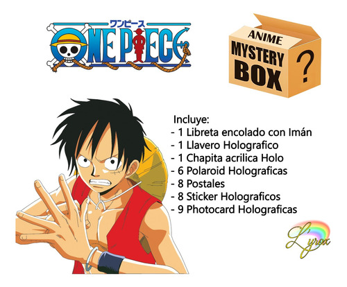 Mystery Box One Piece Caja Misteriosa Anime Manga Holografic