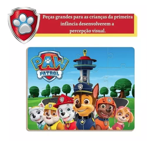 Kit Quebra Cabeça Gigante + Tapa Na Mesa Patrulha Canina