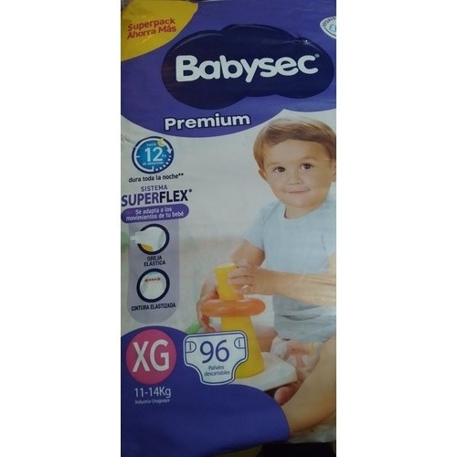 Pañales Babysec Premium Talle Xg Por 96 Uni.( Kiara )