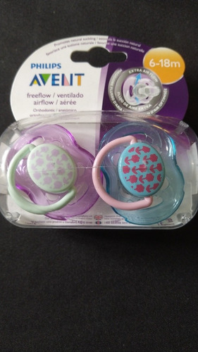 Chupeta de silicone Avent Libre Bpa X2 Autos Flores de 6 a 18 meses