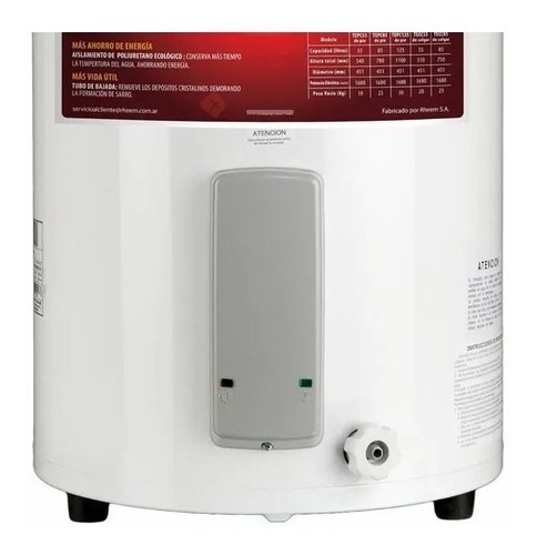 Imagen 2 de 6 de Termotanque Electrico Saiar Tepc055esarik2 55l C/sup P/apoya