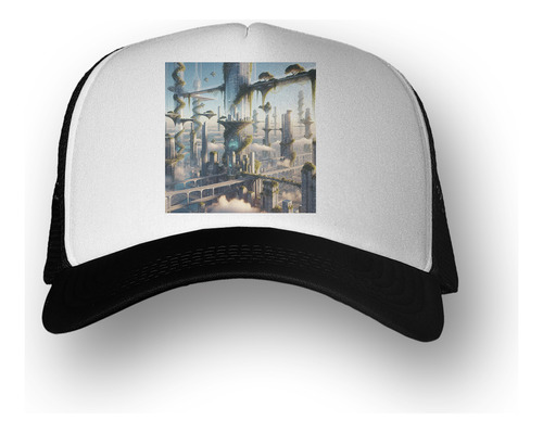 Gorra  Ciudad Nubes Futurista Cristal Futuro M2