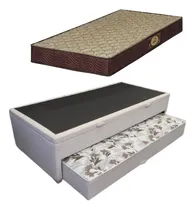 Comprar Cama Box Baú 3x1 Com Auxiliar Espuma + Colchão D28 Solteiro