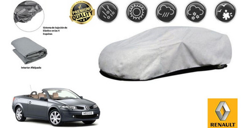 Forro Cubreauto Afelpada Premium Renault Megane 2 Coupe 2007