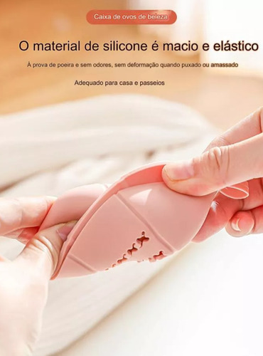 Porta Esponja De Silicone P/ Maquiagem Perfeito P/ Viagens