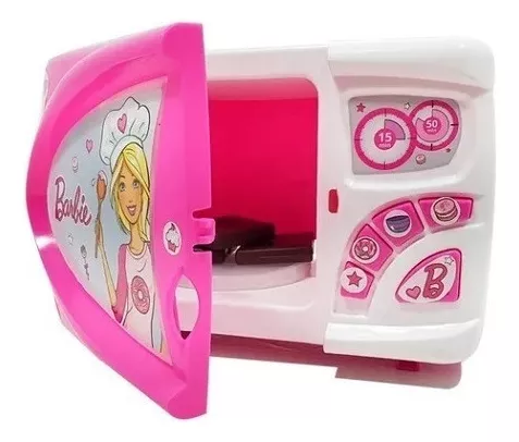 Microondas Glam Juguete Barbie Con Sonido Color Rosa