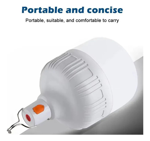 Mh - 2 Lâmpadas Led Recarregáveis Usb De 500 W, Luminária