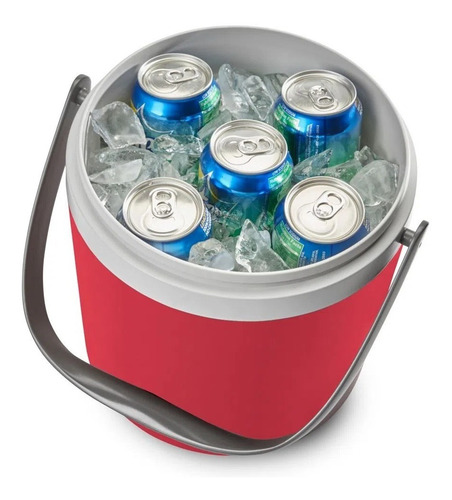 Imagem 4 de 11 de Cooler Térmico Vermelho 9qt 8,5 Litros Coleman Party Circle