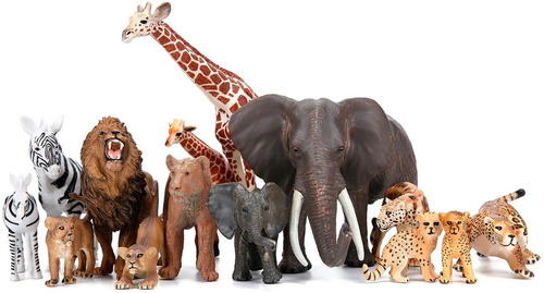 Figuras De Animales De Safari Zoo, Juguetes, 14 Piezas Reali