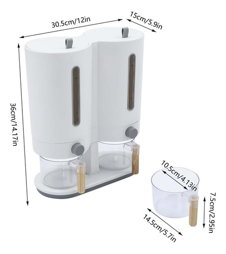 Para Z0hz Contenedor De Arroz Dispensador De Arroz