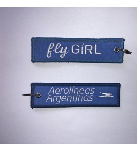 Llavero Bordado Fly Girl / Aerolíneas Argentinas Exclusivo