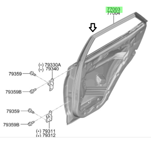 Puerta Trasera Izquierda Para Hyundai Venue 2020 2024