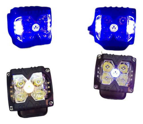 Faros Duallys Led Strobo Azul Tipo Baja Maverick X3 Rzr