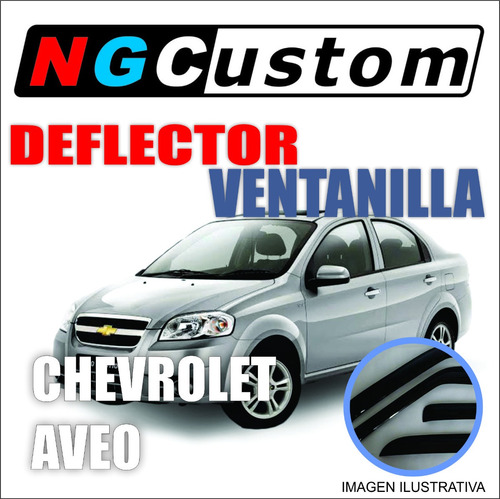 Deflector De Ventanilla Chevrolet Aveo Del Y Tras X 4 Coliza