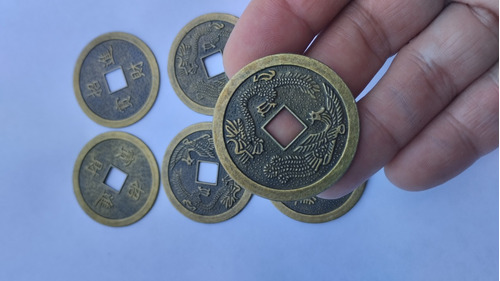 Monedas Chinas Bronce Amuleto Feng Shui 