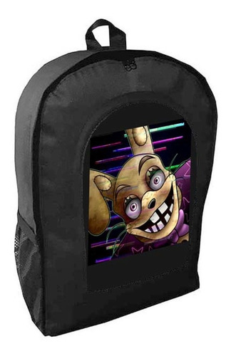 Mochila Negra Five Nights At Freddy's Adulto / Escolar J1