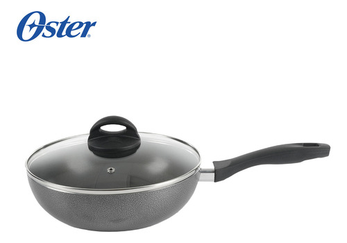 Sartén Wok Aluminio Con Tapa Clairborne 24 Cm / 2.5mm Oster