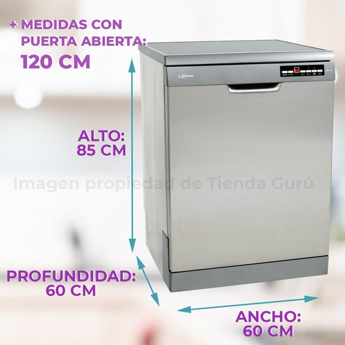 Imagen 6 de 7 de Lavavajillas Drean Dish 12.2 Ltx Acero 12 Cubiertos 2 Cestos