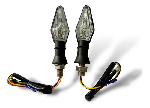 Direccionales 12 Led 3 Cables Universales Luz Azul