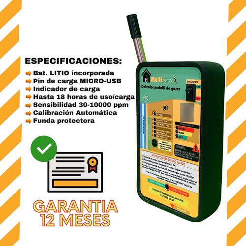 Detector Fuga Gas Natural Red Garrafa Refrigerantes R410 R134 R22 Automático Multidetecx 100%nacional Garantía +regalos