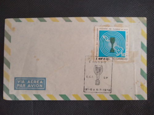 Envelope Com A Taça Jules Rimet 1970