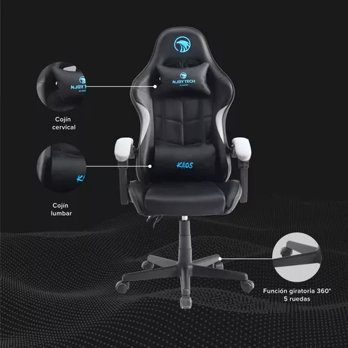 Silla Gamer Njoytech By Halten Ergonómica Con Cojín Cervical