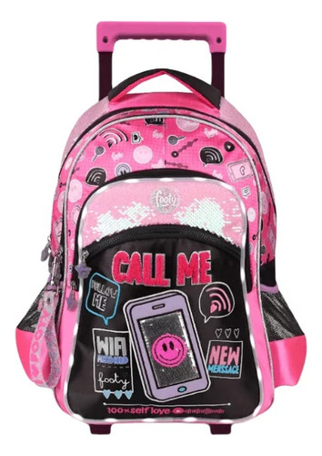 Mochila Carro 18 Pulgadas Con Luz Call Me Footy F2141