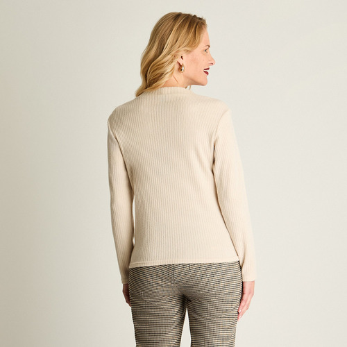 Polera Lisa Básica Beige Mujer Moda Invierno Hasta Xxxl