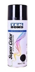 Tinta Spray Alta Temperatura Preto Brilhante 350ml Tekbond