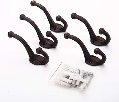 Paquete De 5 Ganchos De Pared Rústicos Ambipolar Resistentes