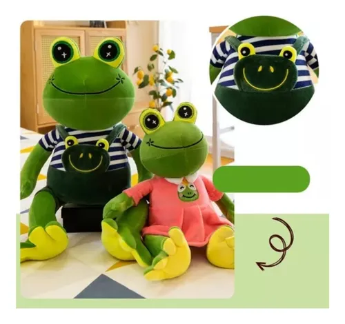 Peluche Rana René Calidad Premium Ranita De Moda Saltarina