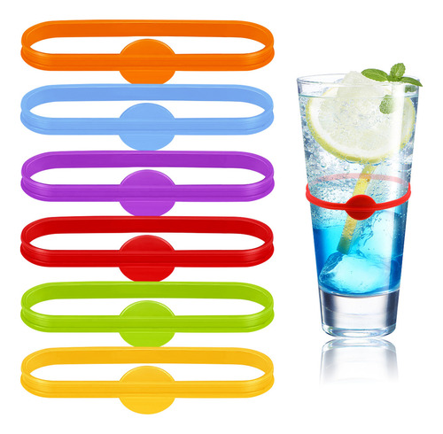 Marcadores Para Copas De Vino, 24 Unidades, Etiquetas De Sil
