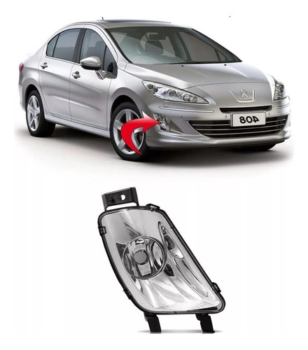 Faro Auxiliar Antiniebla P/ Peugeot 408 2013 2014 2015