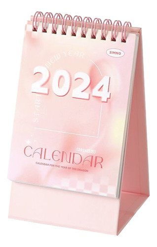 Calendario De Escritorio Simple Y Bonito Para 2024, Papel De