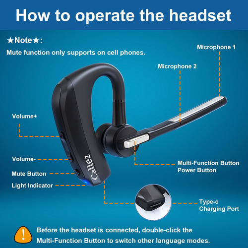 Auriculares Bluetooth Callez Para iPhone Android Con Cancela