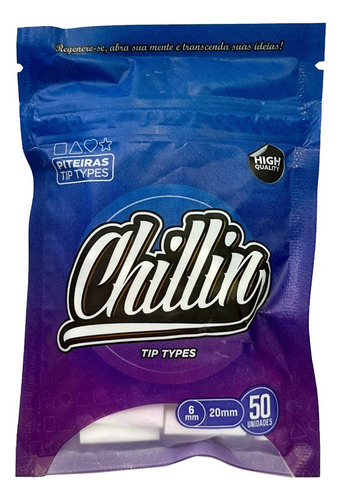 Piteira Pronta Chillin Tip Types Kit 2 Bags 6 Mm C/50 Cada