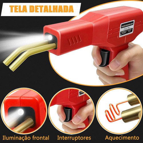 Soldador Plástico Solda Para-choque Farol Carenagem Grampos