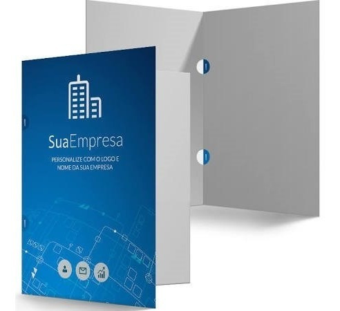 500 Pastas Personalizadas Colorida Papel Couche 250gr