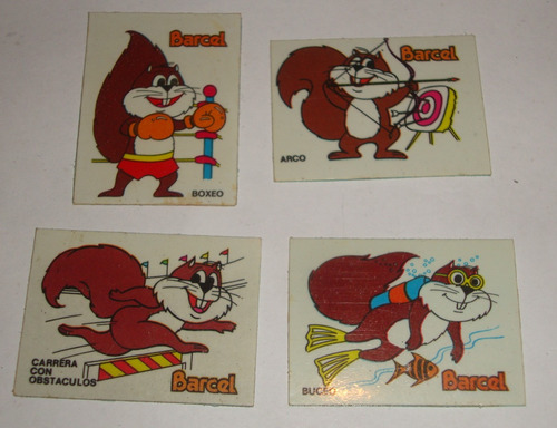 Tazos Promocionales Barcel Lote De 4 Calcomanias (mr2023) (Usado)