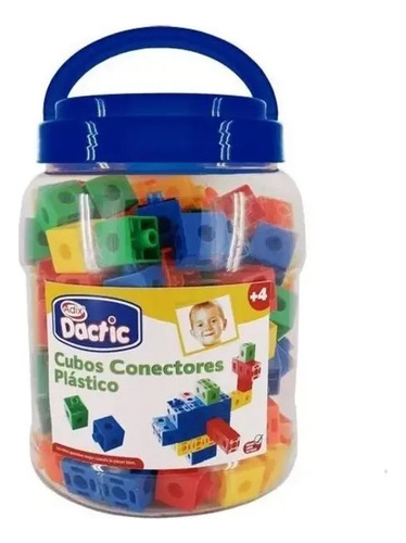 Construcción Matemática Cubos Conectores Dactic 130 Pcs