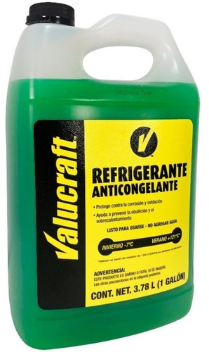 Refrigerante Anticongelante Valucraft 17% Listo Para Usarse