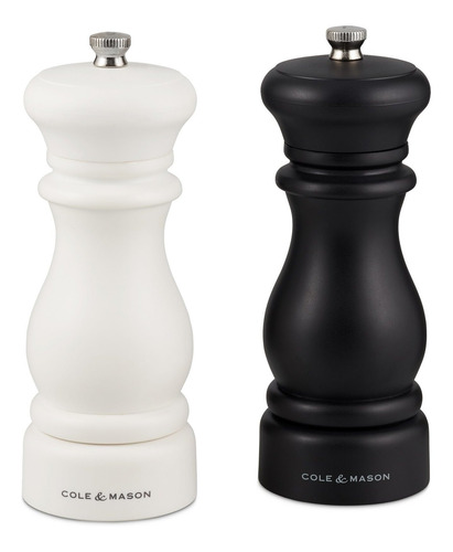 Imagem 1 de 1 de Set De 2 Moedores Southwold 16cm Preto E Branco Cole & Mason