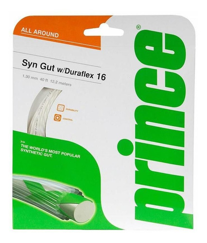 Cuerda De Tenis Prince Synthetic Gut Duraflex 16l/1.30mm Bla