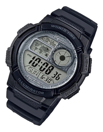 Reloj Casio Hombre Ae-1000w 10 Años De Batería Hora Mundial