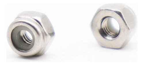 Binifimux: 100 Tuercas M25 X 0,45 Mm 304 Nylock De Acero