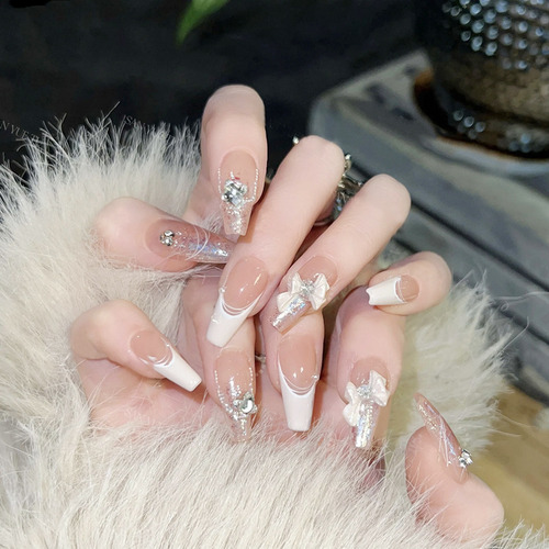Uñas Postizas Pegamento De Uñas Postizas Decoradas Color Z261